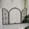 Романтический металлический настенный декор Винтажная рама фальш-окна Искусство с арочным дизайном для украшения спальни, двора