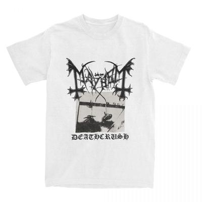 Футболка для мужчин и женщин Deathcrush Mayhem Song Merch Fun Vintage Pure Cotton Short Sleeve T Shirt O Neck Large Size T Shirt