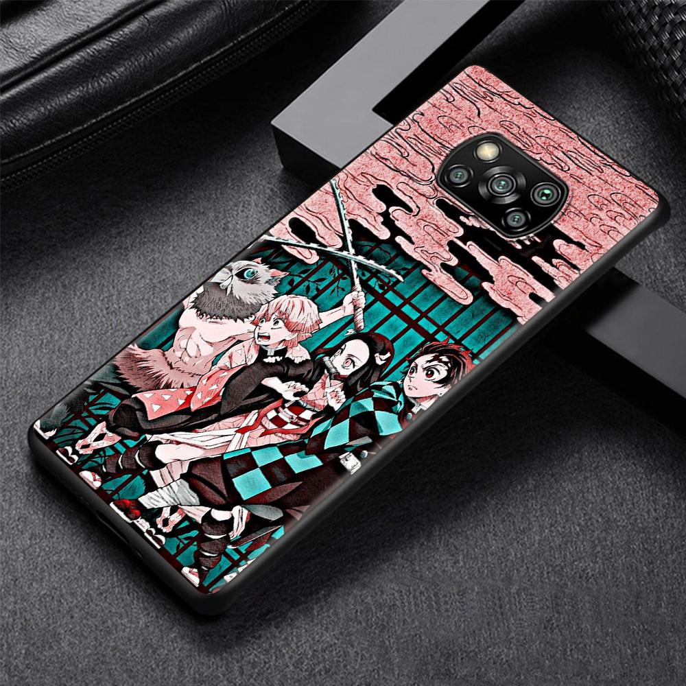 Чехол «Убийца демонов» для Xiaomi Poco X3 X4 NFC M3 M4 Redmi Note 9S 10 9 8 Pro K40 9C 9A 7 Mi 11 Lite 11T 5G, черный мягкий чехол для телефона
