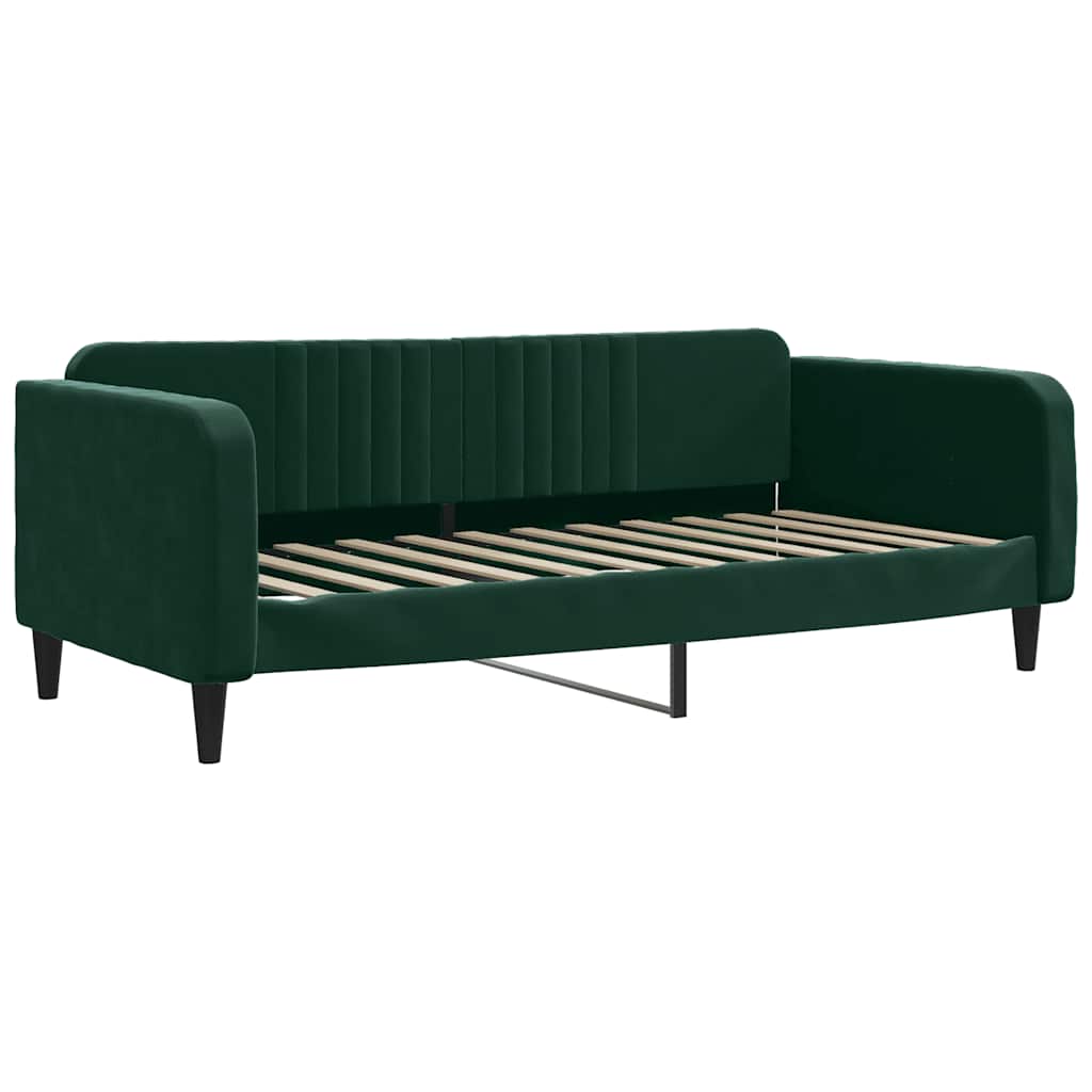 Daybed Dark Green 90x200 cm Velvet