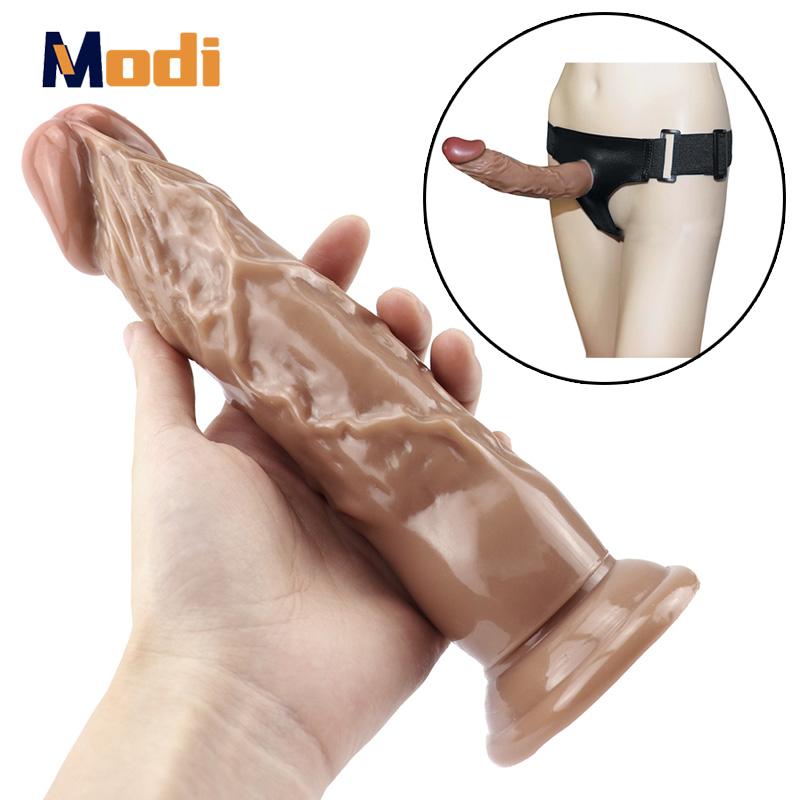 Dildo MoDi Realistic Strapon Dildo Penis Adult Sex Toys For Women Lesbian Men Gay 18+