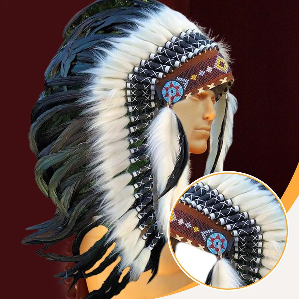 Искусственное перо Головной убор Маскарадная шляпа Головной убор вождя коренных американцев
