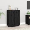 814493 vidaXL Buffet Black 60x35x80 Cm Solid Pine Wood