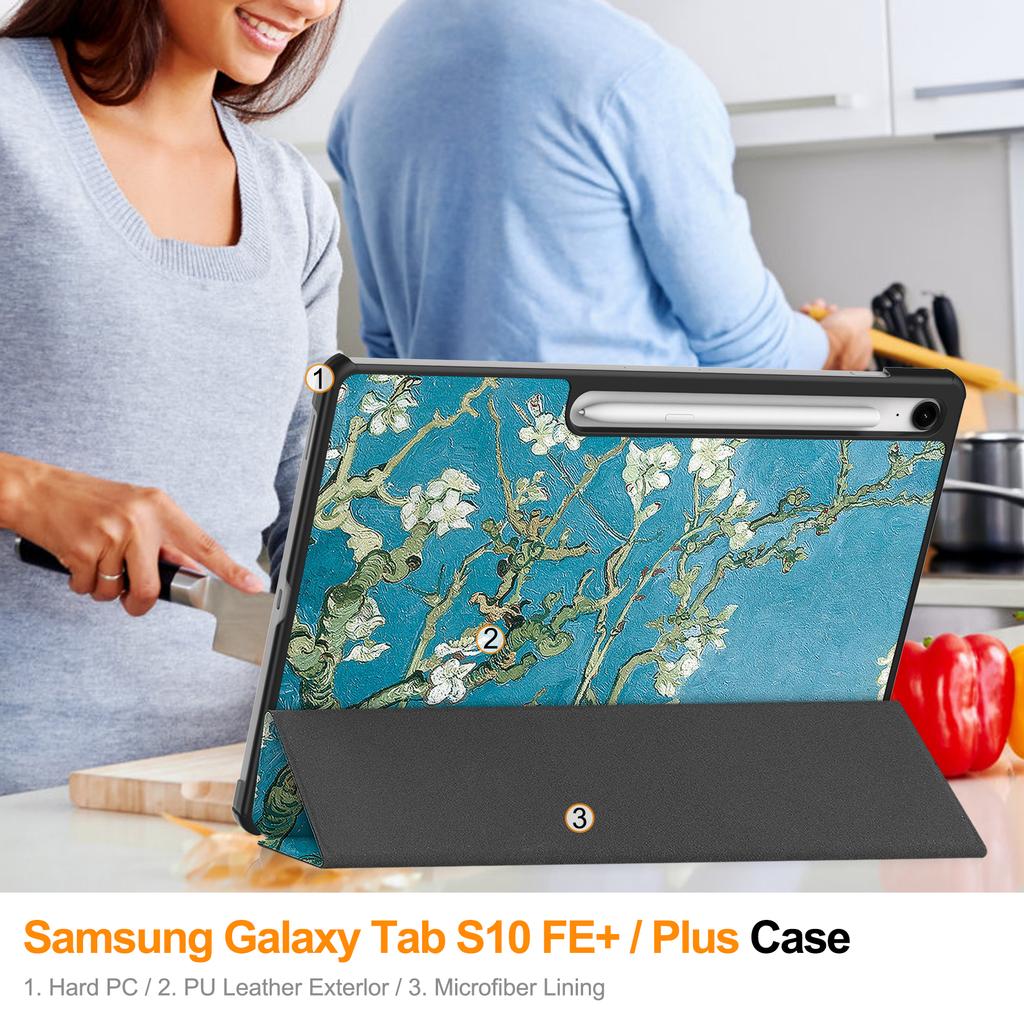 Чехол для Samsung Galaxy Tab S10 FE Plus 13.1 SM-X620 SM-X626 SM-X626B Защитный чехол для планшета Tab S10 FE+ Автопробуждение/Сон