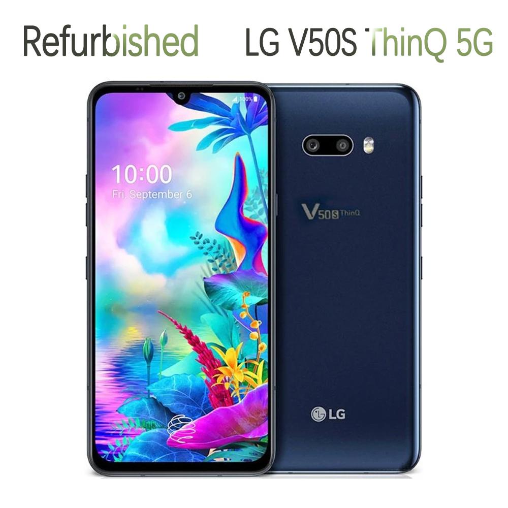 Восстановленный Оригинальный LG V50S ThinQ 5G 6.4" V510N 8 ГБ ОЗУ 256 ГБ ПЗУ Мобильный телефон с одной/двумя SIM-картами