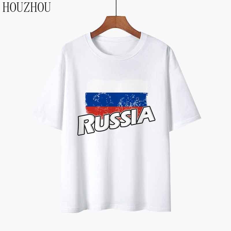 HOUZHOU Футболка с принтом унисекс, русский день победы, белая, классическая, повседневная, с коротким рукавом, летние Ulla Ins, топы больших размеров