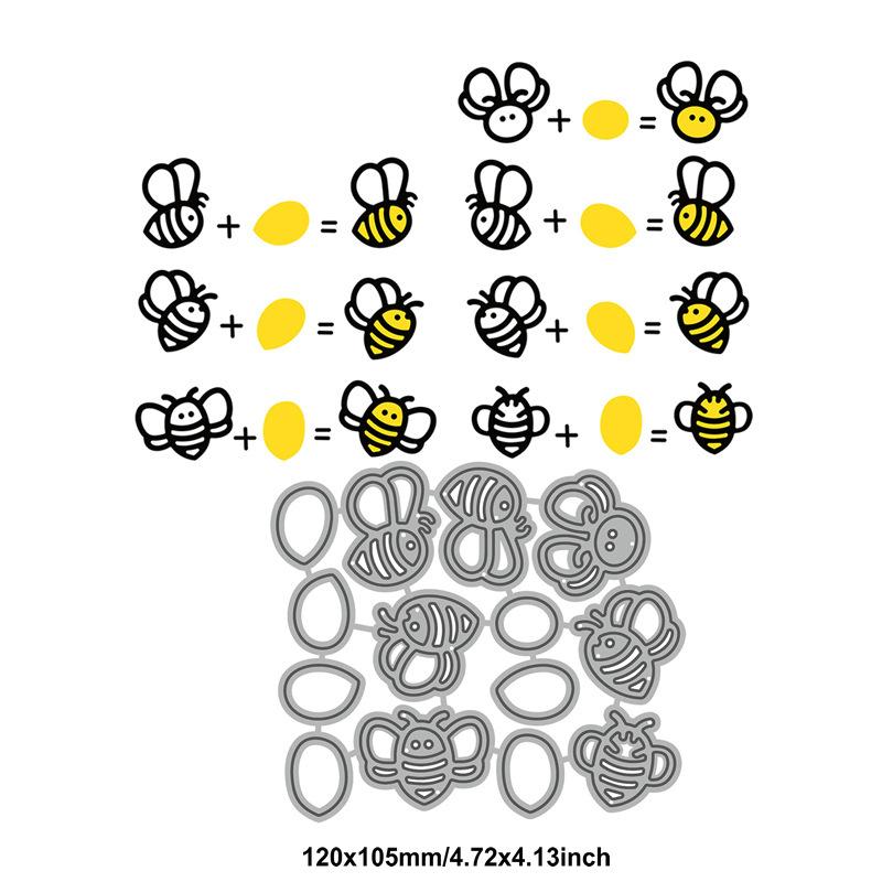 Забавные штампы для резки пчелиного яйца, металлический трафарет, сделай сам, скрапбукинг, альбом, бумажная карта, тиснение, ремесленный декор, художественная высечка, игра
