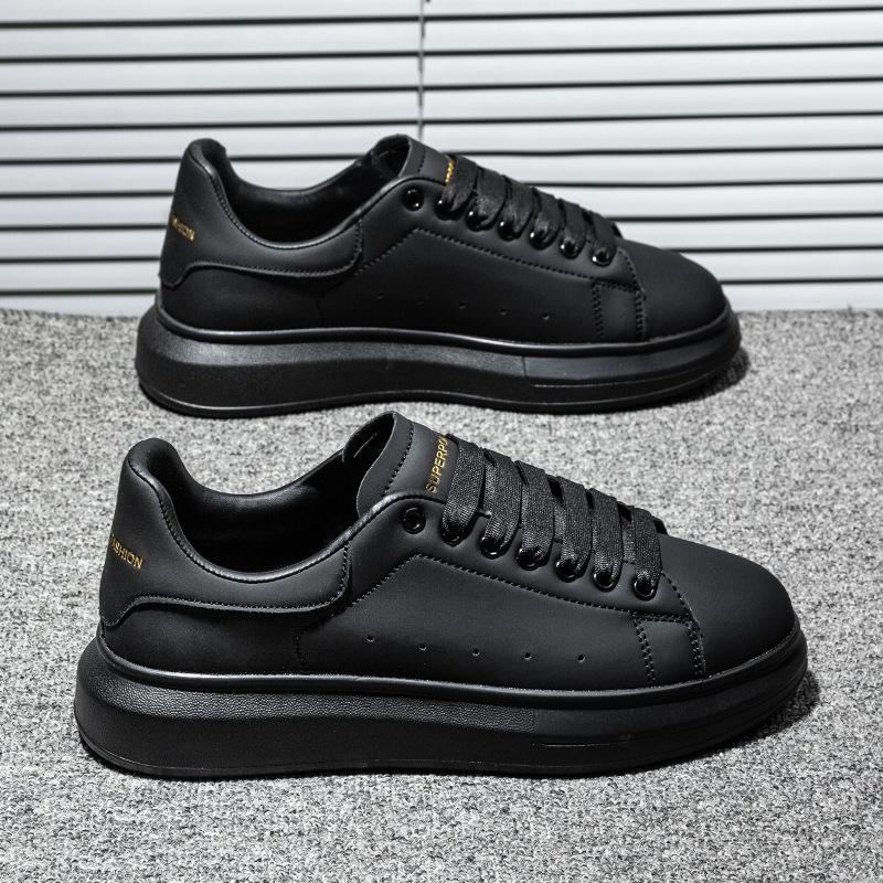 McQueen белые туфли мужские и женские парные 2025 осень новый толстая подошва увеличивающие рост повседневные туфли интернет-знаменитость супер горячие кроссовки папы тренд