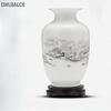 Jingdezhen Ceramic Vase Home Decoration Accessories Desktop Ornament Living Room Flower Planter Chinese Style Ceramic Crafts