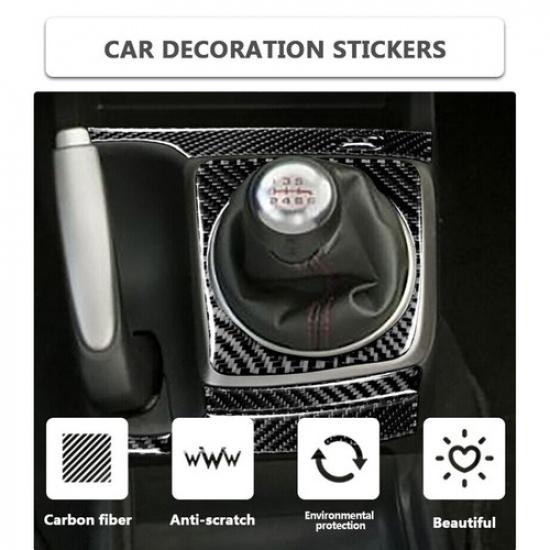 Carbon Fiber Manual Gear Shift Panel Sticker Trim For Honda Civic 8th Gen 06-11