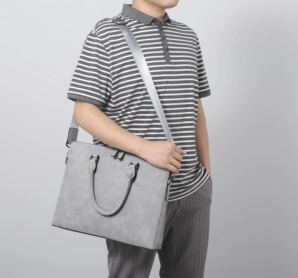 FSDWG Деловая сумка формата А4, большая, прочная, мужская, 2-сторонняя, совместимая, вместительная, водонепроницаемая, популярная, [Оригинал]