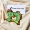Texas Strong Ornament Heart-Shaped Flood Disaster Blessing Ornament Pocket Prayer Token with Card Gift for Texas Residents Disaster Relief Volunteers