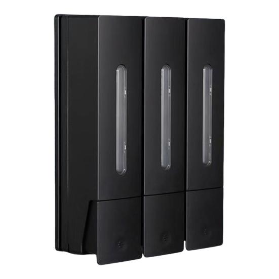 3 Chamber Wall Mounted Soap Dispenser 400ML X 3 No Drill Shampoo