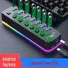 7-портовый USB 3.0 Type-C хаб с независимыми переключателями и блоком питания
