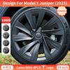 4 шт. для новой Tesla Model Y 2025-2026 Juniper 19-дюймовые колпаки ступицы в стиле Turbine, накладки на диски, аксессуары, колпак колеса автомобиля