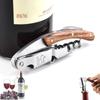 Kitchen Wine Bottle Opener Wood Handle Corkscrew Open Easy Stainless Steel Knife