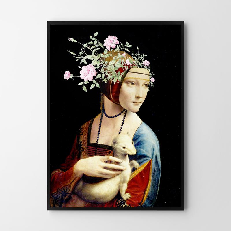 Poster Lady with an Ermine by Da Vinci