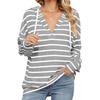 Осень-зима, свитера и длинные рукава, модная женская полосатая одежда, свободная толстовка с капюшоном для женщин, футболка