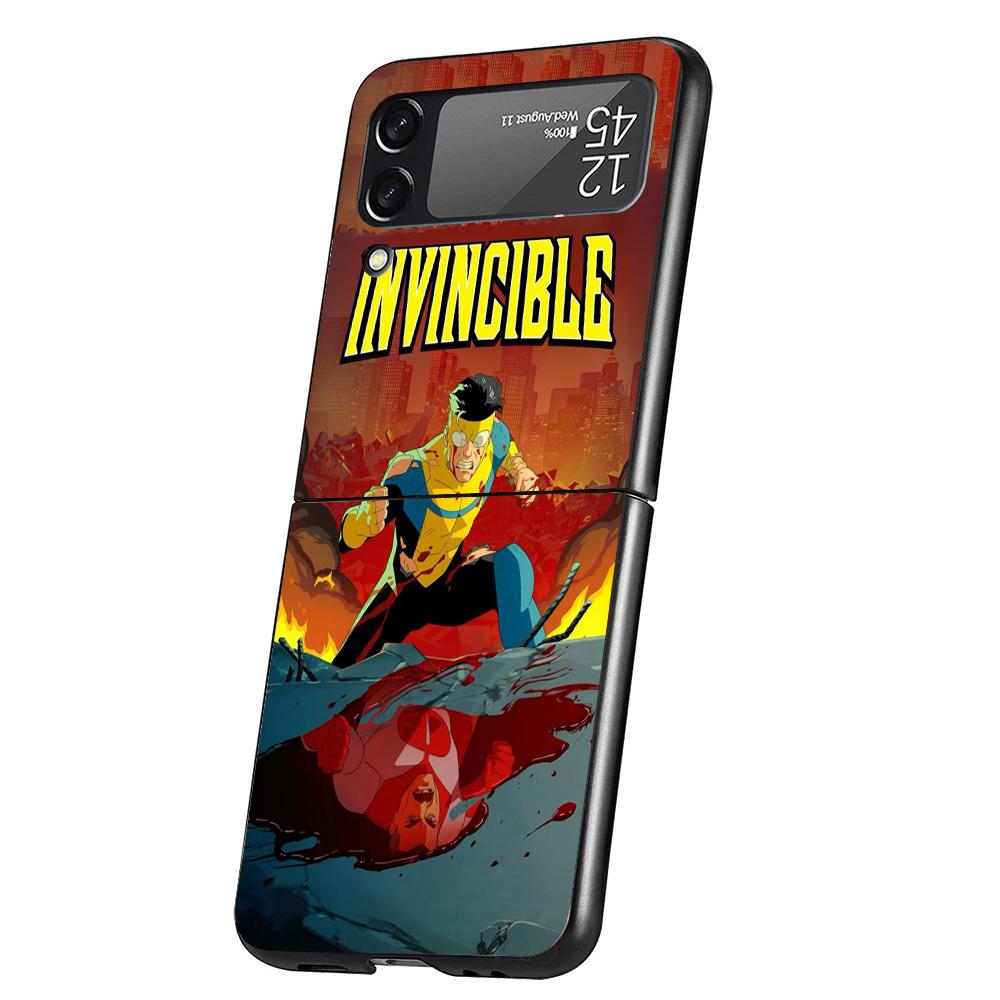 Cool I-Invincible Cover Phone Case For Samsung Galaxy Z Flip 7 6 5 4 3 5G Flip7 Flip6 Flip5 Flip4 Flip3 Black Fundas Shell