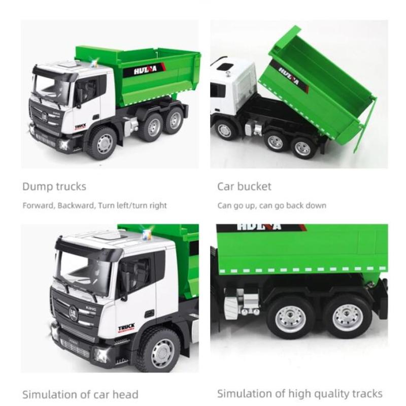 Нетоксичный 1/12 1/18 Радиоуправляемый Грузовик Машина с Пультом Управления Самосвал Гусеничный Трактор 6-канальная Инженерная Машина Модель Экскаватора Игрушки Для детей Подарок