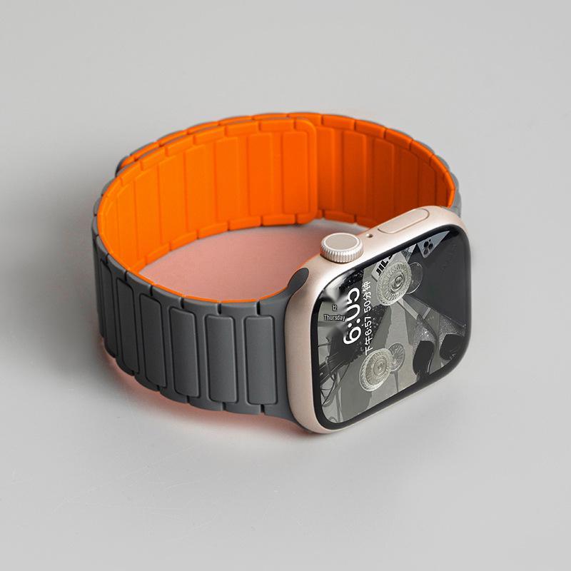 Силиконовый ремешок Jingyi для Apple Watch S7/S8/S9/S11 и iWatch10 с магнитной застежкой