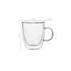 Боросиликатный стакан для кофе и презентаций с двойными стенками и ручкой, 250 мл.