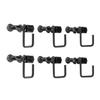 6PCS L Track Hook Double Stud Tie Down Fitting Carbon Steel for Truck Bed Trailer Cargo Control Pickup RV ATV