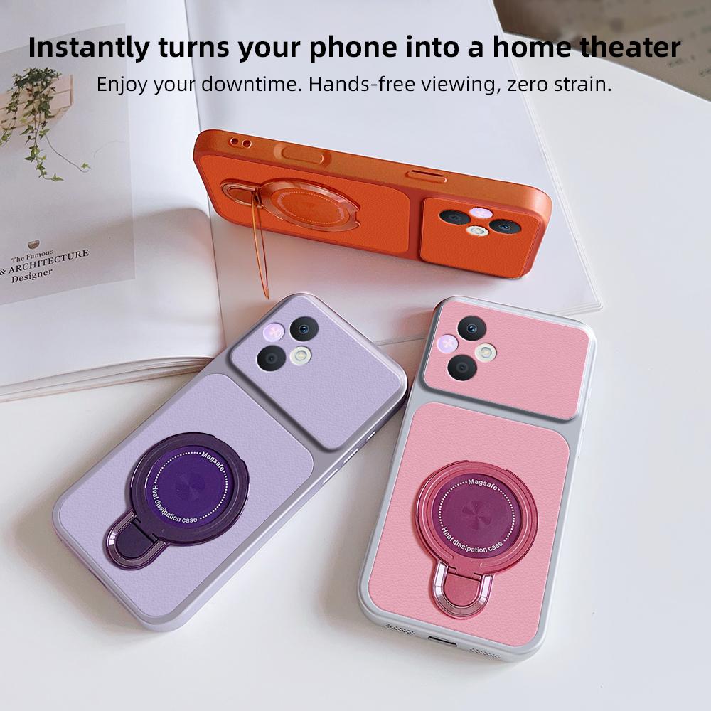 Чехол для Oppo F21 Pro 5G Чехол Oppo Reno7 Oppo Reno8 Oppo F21S Pro кожаный Чехол Магнитная подставка Держатель Magsafe Подставка Чехол