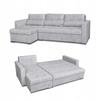 Varius Corner Sofa Bed with Sleeping Function Family Furniture Corner Cushions Gray