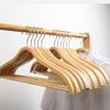 5PCS Bamboo Coats Hangers,Non-marking Suit Rack with Pants Bar for Closet Organizer,Smooth Non-Bulging Hanger for Clothes Shirts