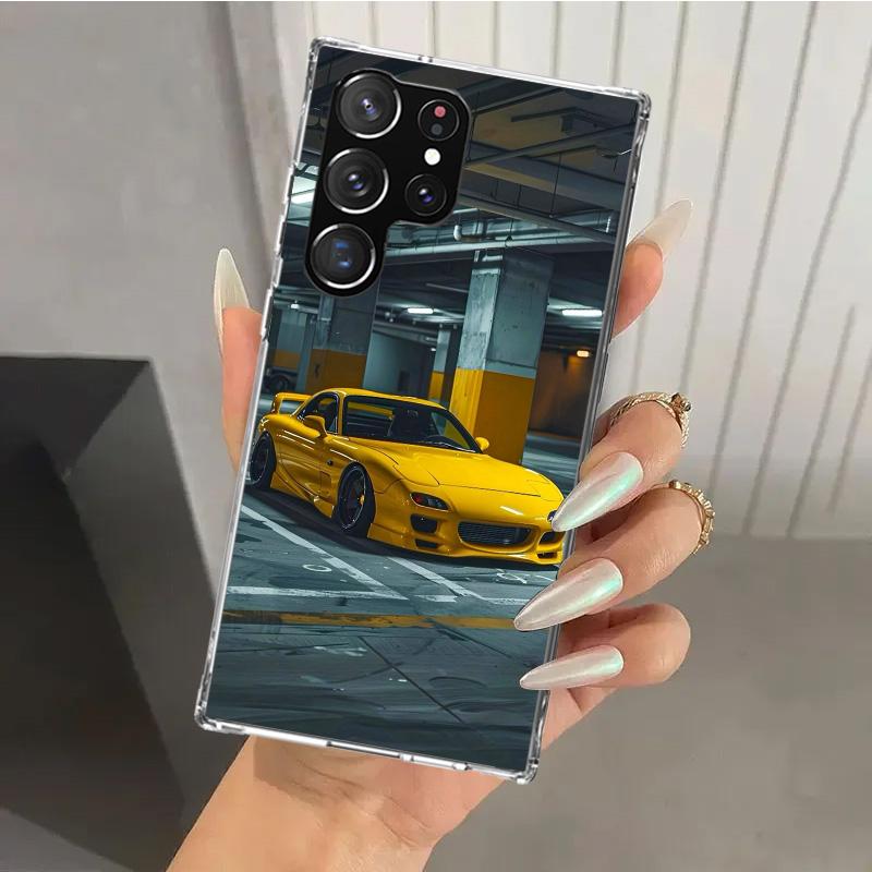 Крутой чехол для телефона JDM Car RX7 для Samsung Galaxy S26 S24 S23 Ultra S25 Edge S22 S21 Plus S20 FE + Мягкая печать Чехол Funda Galaxy S2