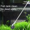 Щетка для раковины для аквариума, полукруглая головка щетки, чистка углов, длинная ручка, экономия труда