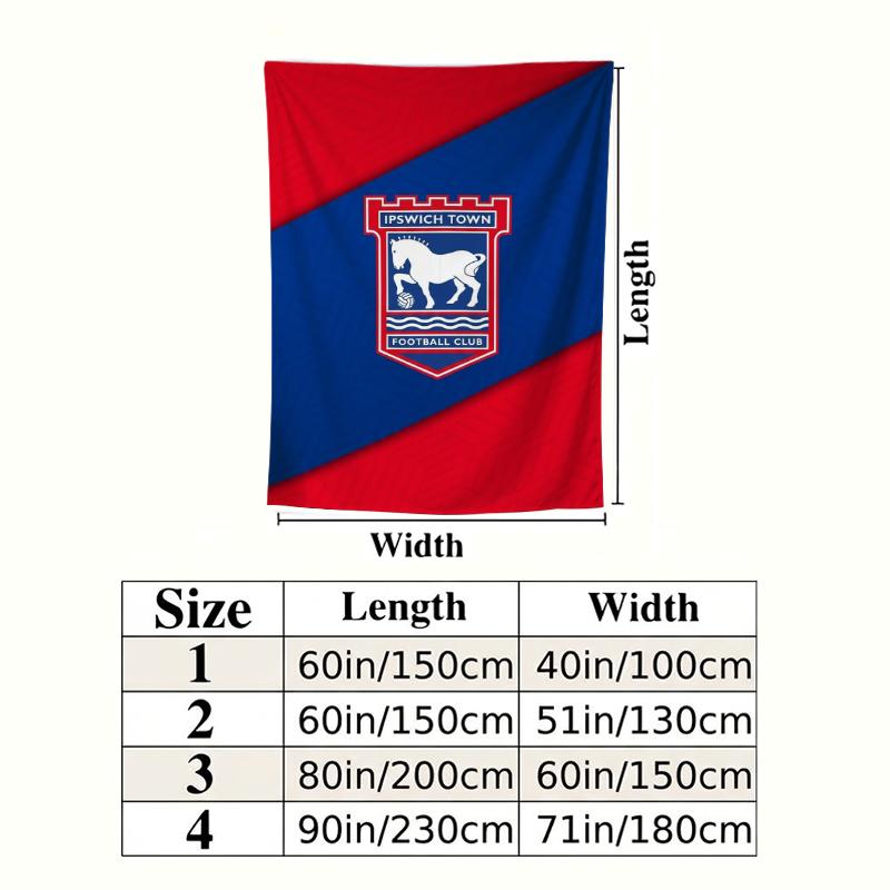 Ipswich Town FC Wall Tapestry Aesthetic Wall Hanging Printed Fabric Blanket Decorative Tapestries for Bedroom Living Room Home Decor