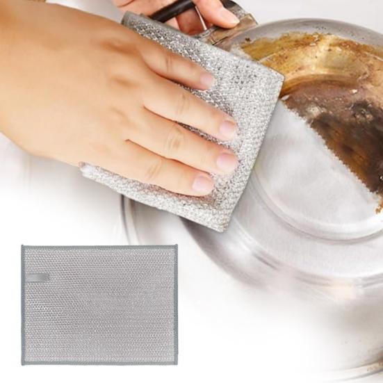 5/10/20 шт., тряпки для мытья посуды, многоразовые, многоразовые, для сухого и влажного использования, проволочная ткань, не царапающая проволоку