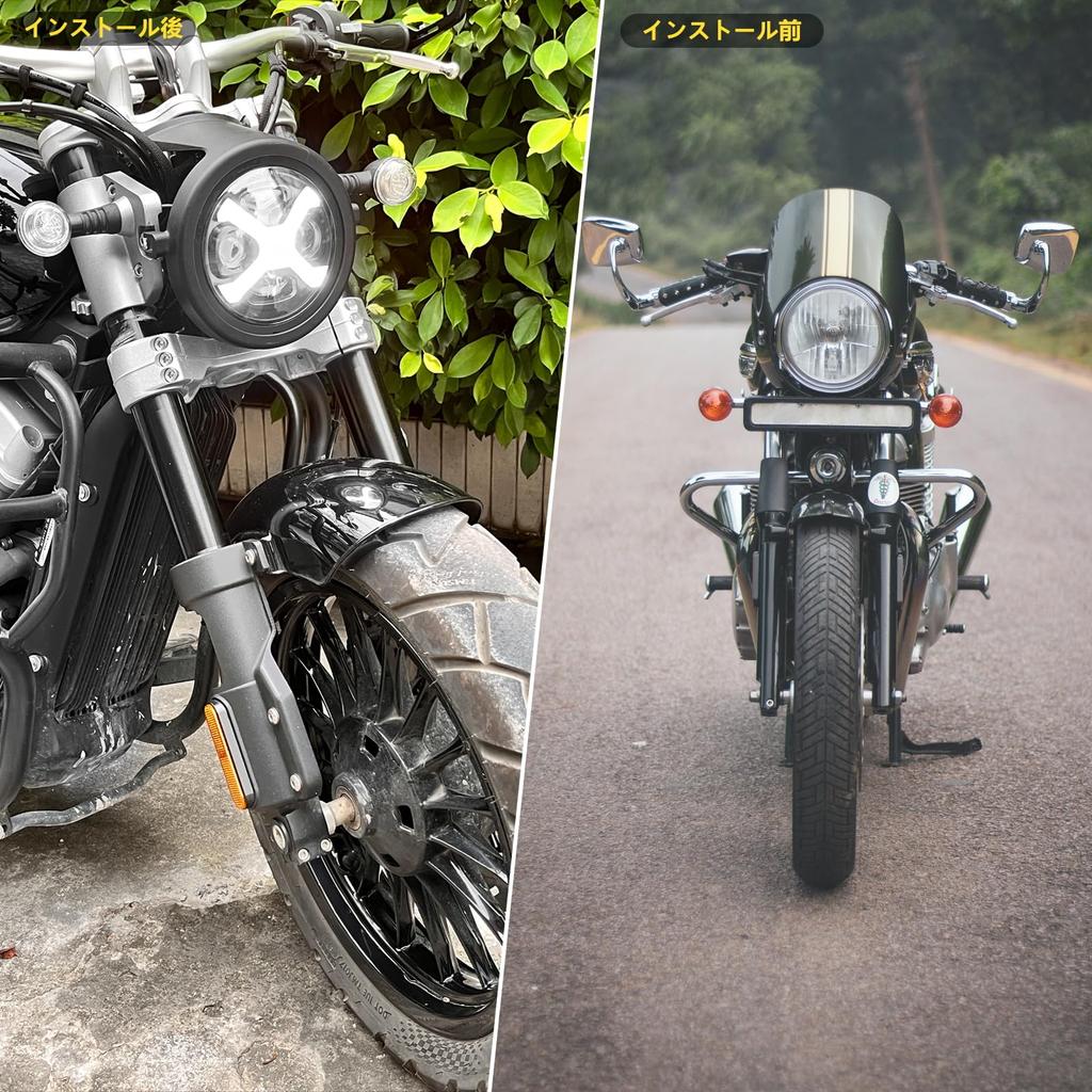 Vancroser 5.75 Inch Headlight, LED, X-Shaped, Bike Headlight, DRL, Hi/Lo Switching, /24V, High Brightness,