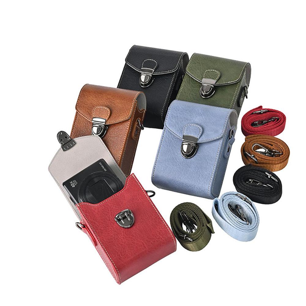 Универсальная сумка-чехол для камеры из ПУ кожи для Canon SX740 SX730 G7X2 G7X3 G9X M100 M200 Sony ZV1 ZV1F ZV1M2 HX90 Ricoh GR GR2 GR3