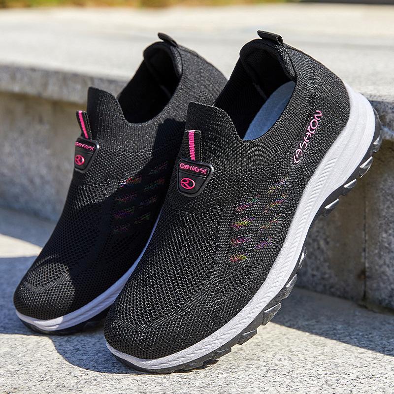 Обувь Jianbu 2025 года, весна, новые импортные женские туфли, дышащие, с одной педалью, с мягкой подошвой, для мам среднего и пожилого возраста