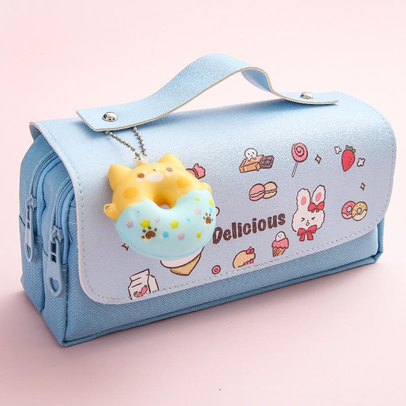 Cute Decompression Pencil Case Large Capacity Storage Bag Back to School Supplies Kawaii Korean Stationery Pen Cases