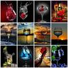 5D DIY Diamond Painting Wine Glass Art Diamond Embroidery Cross Stitch Kit Full Rhinestone Mosaic Home Decor