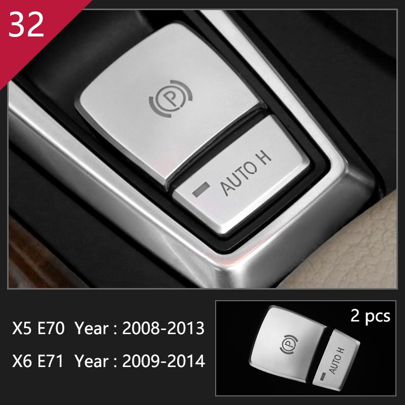 Carbon Fiber For q5 E70 E71 X5 X6 Interior Gearshift Air Conditioning AC CD Panel Reading Light Cover Trim Sticker Accessories q5