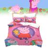 Kids Cartoon 3d Pig Duvet Cover Pillowcase Single Double Bedding Set Gift