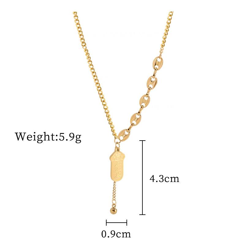 Real Gold Cold Necklace In The E-Commerce Good Goods Furnace, Women'S Collarbone Chain With Jewelry