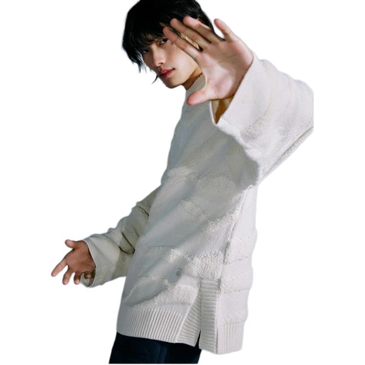 Men's Sweater Li-Ning Li Ning Sweater Men's Papyrus White