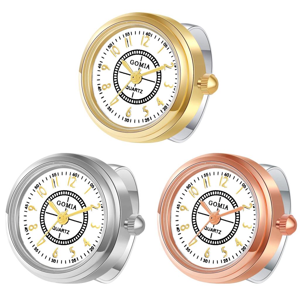Ring Watch Ladies Free Size Antique 3ATM Waterproof Ring Clock Ring Watch Analog Silver Ladies Fashion Accessory