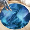 Natural Disaster Round Carpet Fantasy Tornado Cloud Print Area Rug for Living Room Kitchen Bedroom Sofa Decor Non-slip Floor Mat