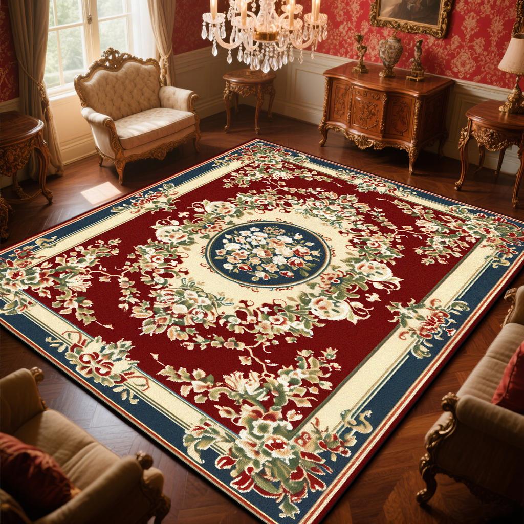 Persian Luxury Red Carpet Living Room Large Size Rug Non-slip Coffee Tables Mat Home Decoration Bedroom Lounge Rug 200x300cm