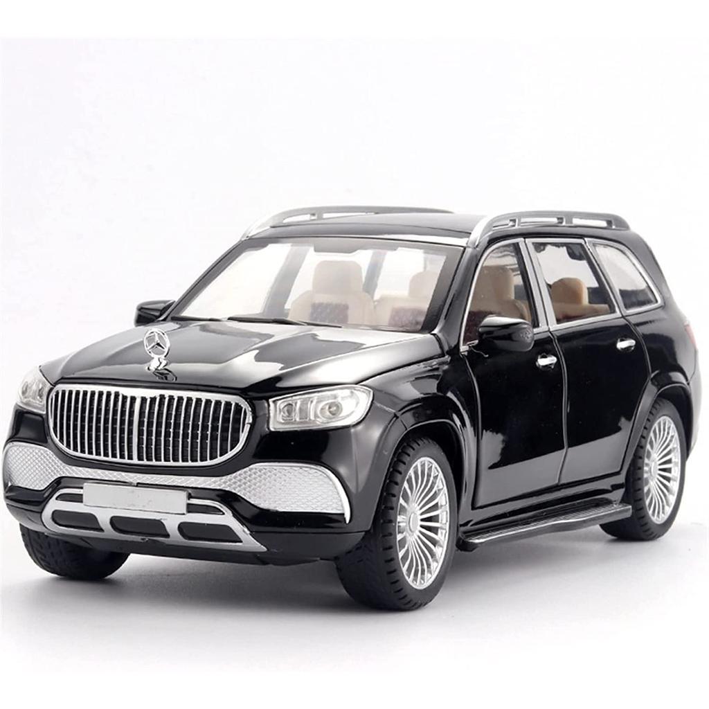 1/24 Scale Maybach GLS-Class GLS600 Diecast Car Model Toy, Pull Back Toy Vehicle with Sound and Light for Kids Toddler Boys Girls Gift Collection