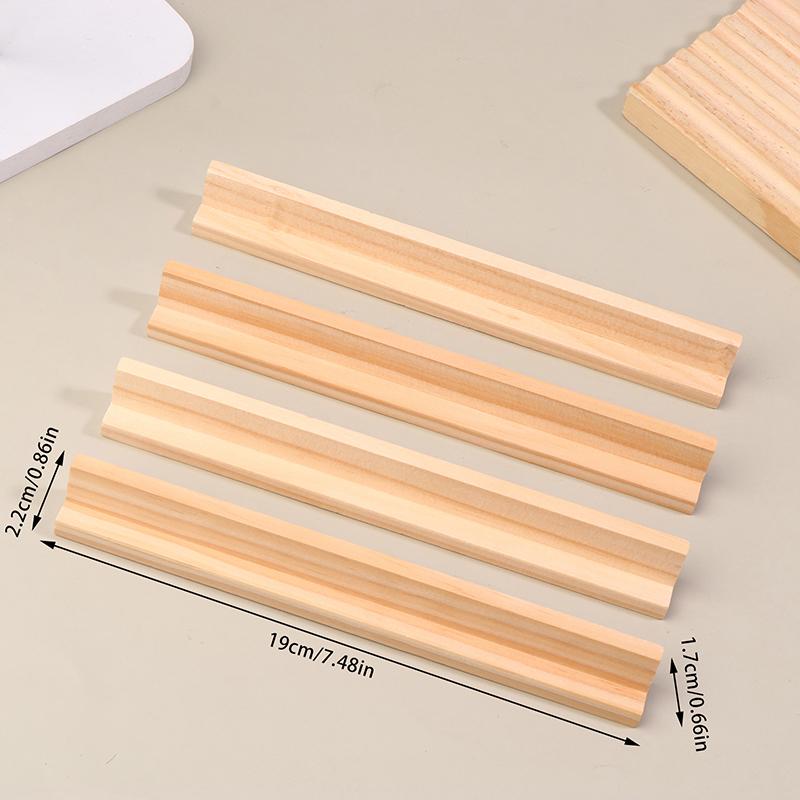 4Pcs Premium Rustic Wooden Spelling Frames - Natural Wood Construction, Includes Letter Replacement Stands Craft Supplies