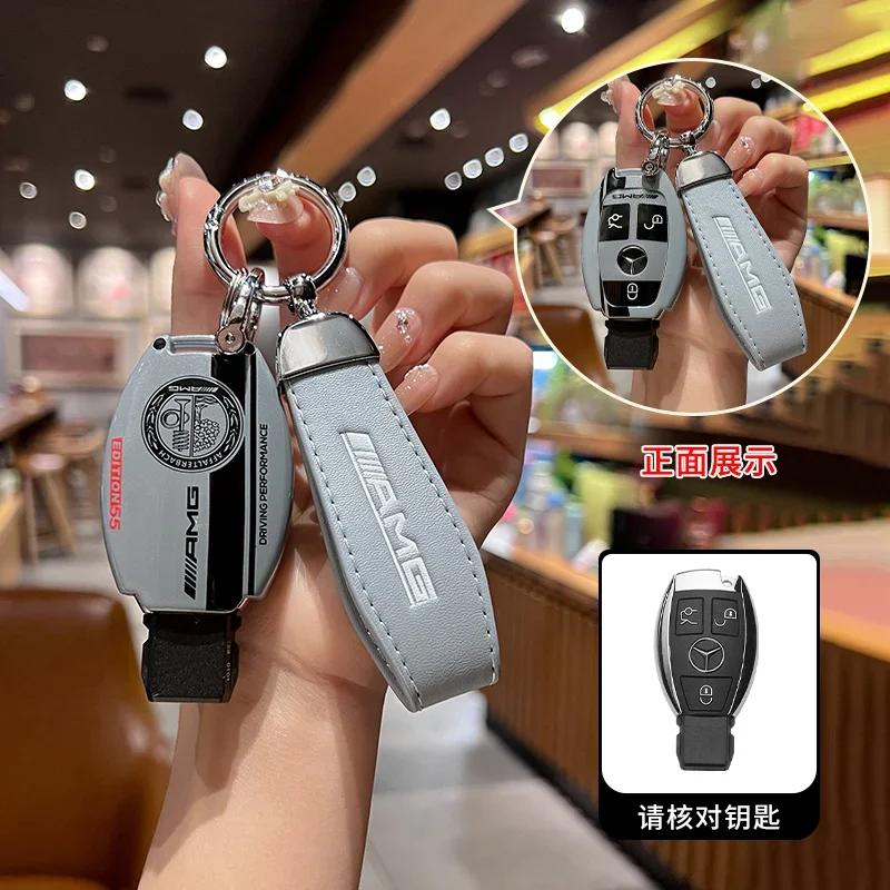 Fashion ABS New Styling Car Logo Remote Key Case Cover Shell For Mercedes Benz A B C S Class AMG GLA CLA GLC W176 W221 W204 W205 ZY3