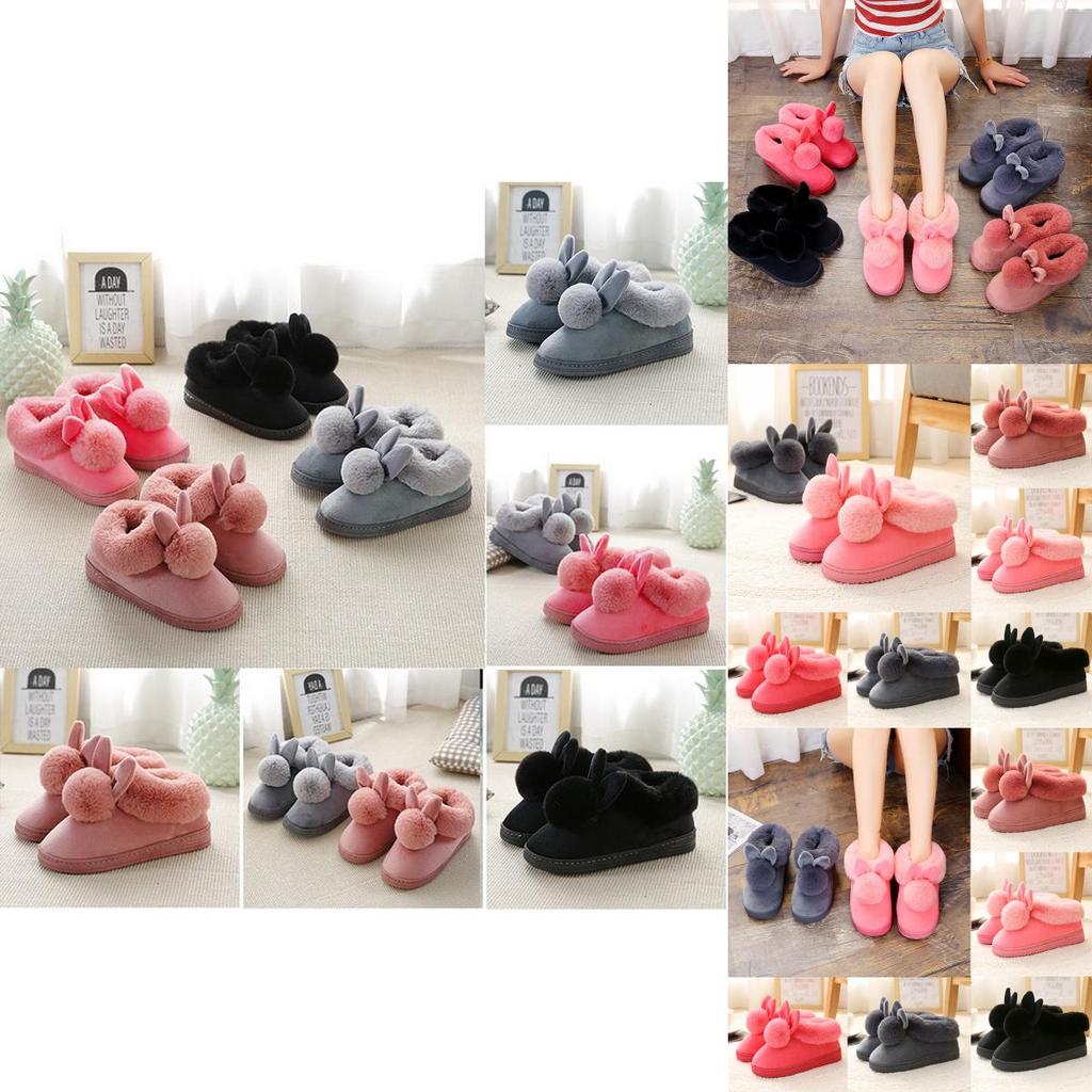 Ultra-soft Indoor Women Bunny Rabbit Plush Slippers For Winter Comfort